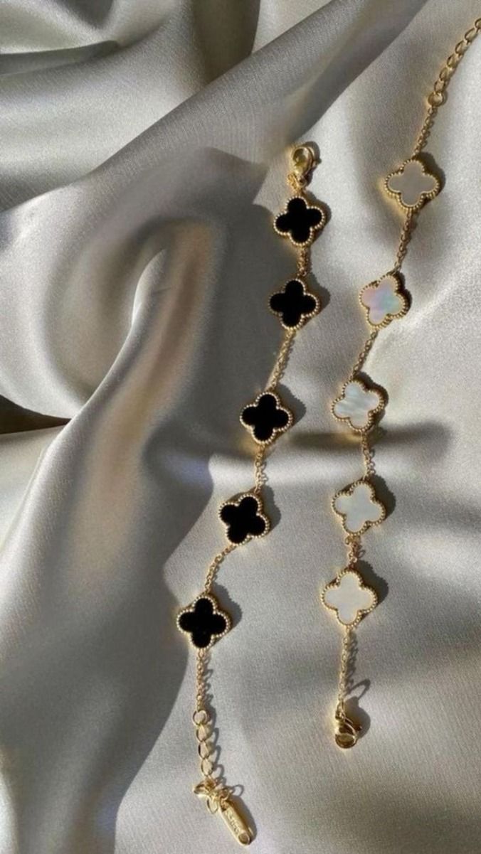 KLEEBLATT ARMBANDSET | GOLD