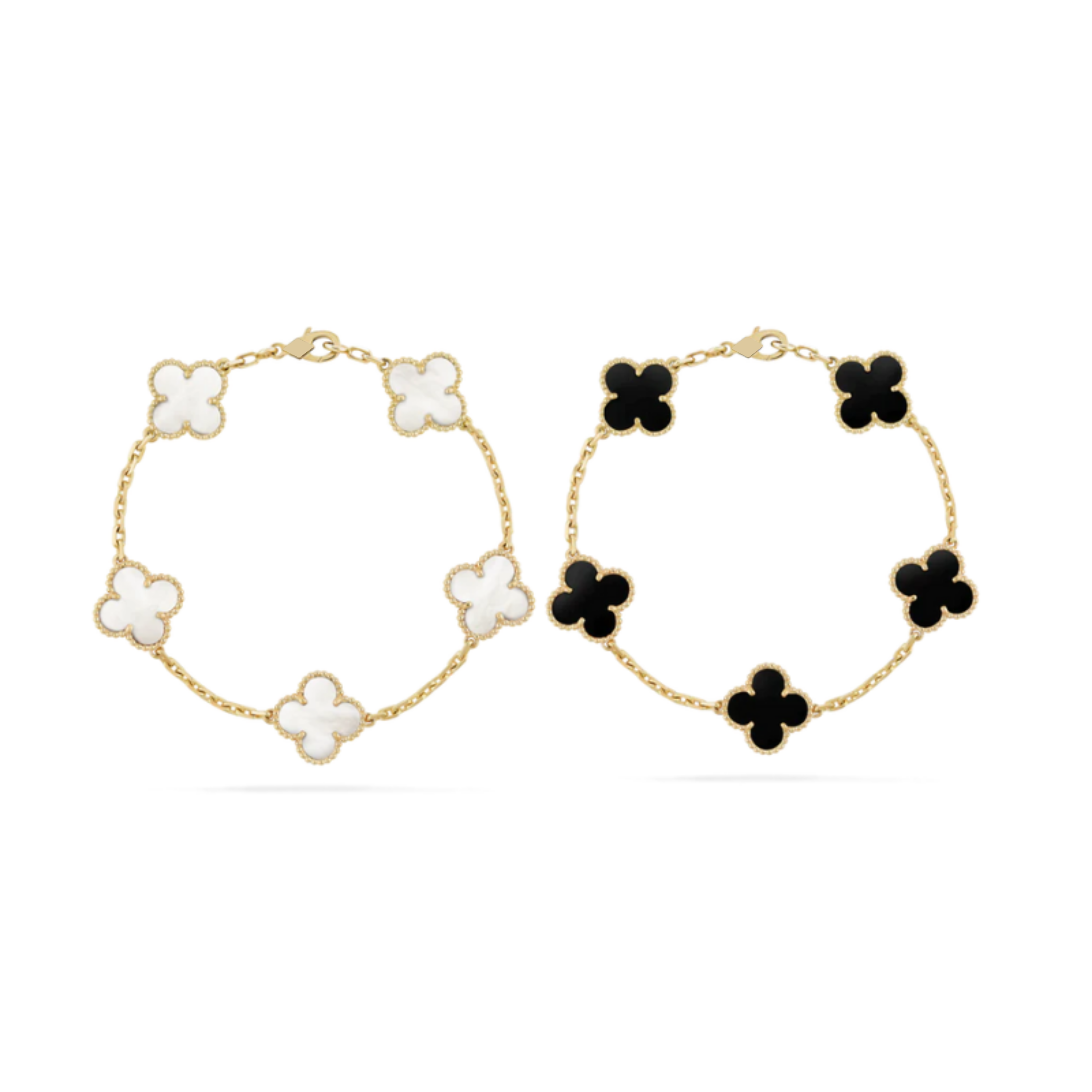 KLEEBLATT ARMBANDSET | GOLD