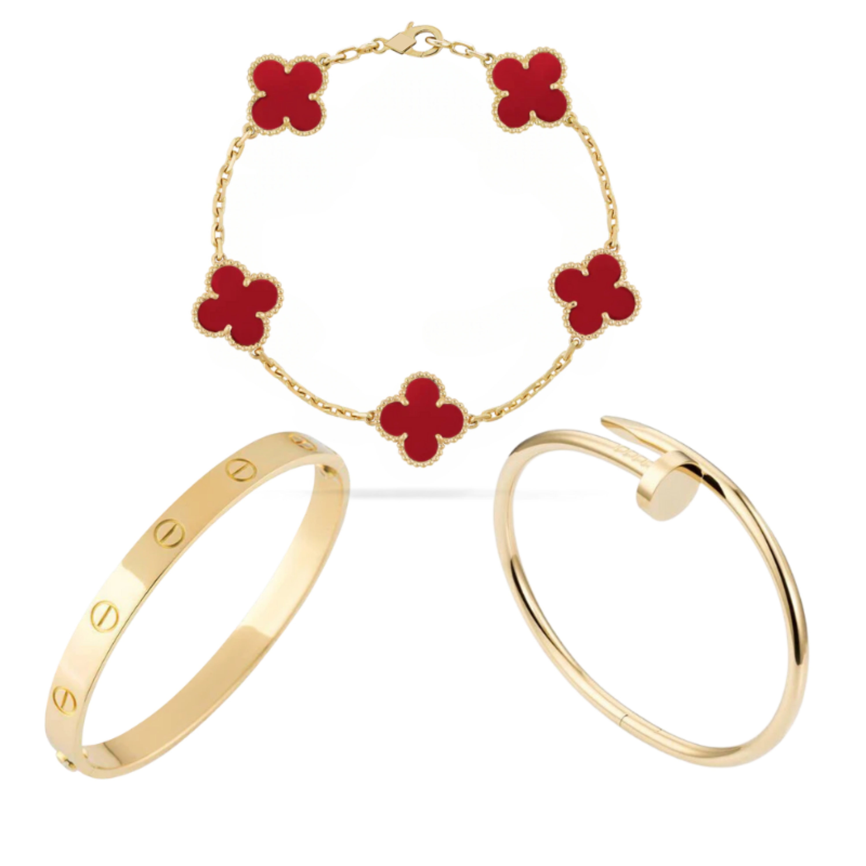 GOLD ROT | STAPELBARES ARMBANDSET